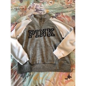 PINK half zip sweatshirt